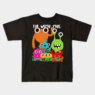 Funny Halloween Monsters; I’m with the Little Monsters Kids T-Shirt